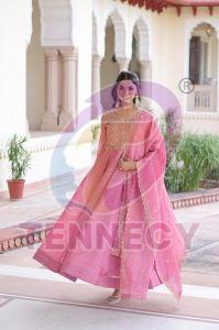 Sequins Zari Embroidered Party Wear Gown
