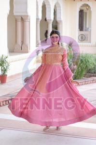 Sequins Zari Embroidered Party Wear Gown