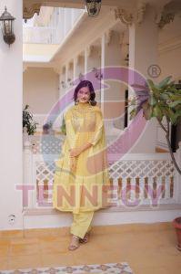 Wedding Wear Mal Chanderi Gown Set