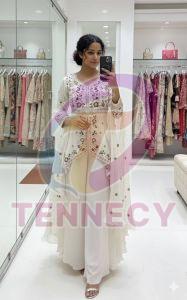 Wedding Wear Rangoli Silk Palazzo Dupatta Set
