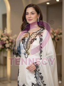 White Embroidered Farshi Suit Salwar Set