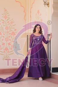 Women Party Wear Embroidered Gown Set