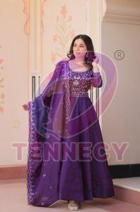 Women Party Wear Embroidered Gown Set