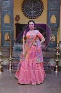 Womens Zari Sequins Wedding Lehenga Set