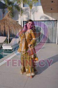 Zari Sequins Embroidered Sharara Set