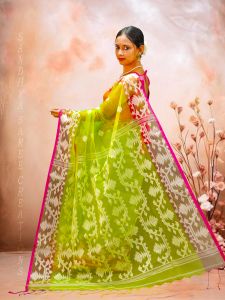 Pure Silk Muslin Handloom Traditional Saree