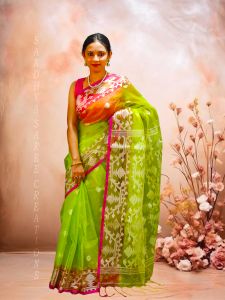 Pure Silk Muslin Handloom Traditional Saree