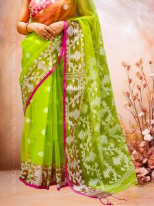 Pure Silk Muslin Handloom Traditional Saree
