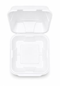 6x6 Inch Disposable Clamshell Container