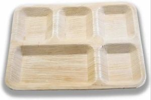 12 Inch 5 CP Areca Palm Leaf Plate