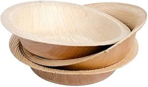 12 Inch Round Areca Leaf Bowl