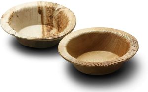 4 Inch Round Areca Leaf Bowl