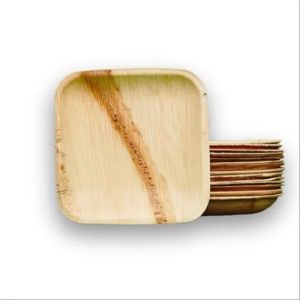 6 Inch Square Areca Leaf Plate