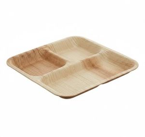 8 Inch 3 CP Square Areca Palm Leaf Plate