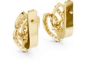 Designer Open Leaf Diamond Earring
