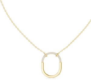 Diamond Oval Link Pendant Necklace