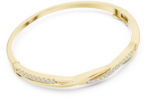 Elegant Twisted Diamond Bangle Bracelet