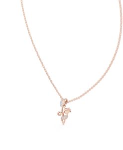 Fancy Sparkling Tulip Diamond Pendant
