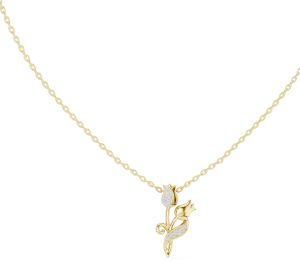 Fancy Sparkling Tulip Diamond Pendant