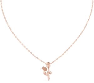 Fancy Sparkling Tulip Diamond Pendant