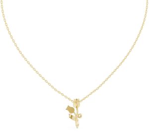 Fancy Sparkling Tulip Diamond Pendant