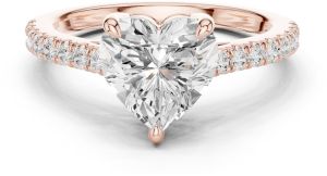 Heart Solitaire Diamond Engagement Ring