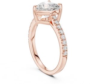 Heart Solitaire Diamond Engagement Ring