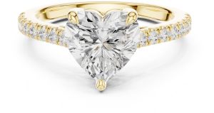 Heart Solitaire Diamond Engagement Ring