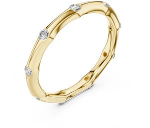 Modern Flush Diamond Wedding Band