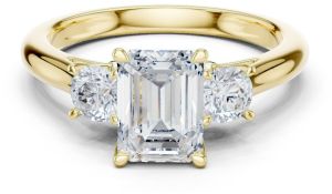 Modern Emerald Engagement Ring