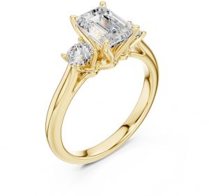 Modern Emerald Engagement Ring
