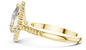 Pear Halo Diamond Engagement Ring