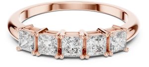 Royal Five Stone Princess Diamond Ring