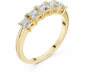 Royal Five Stone Princess Diamond Ring