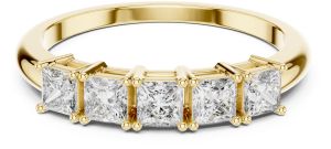 Royal Five Stone Princess Diamond Ring