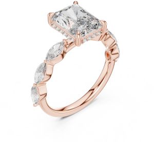 Radiant Princess Cut Diamond Ring