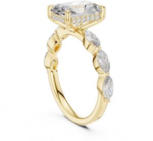 Radiant Princess Cut Diamond Ring