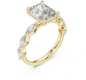 Radiant Princess Cut Diamond Ring
