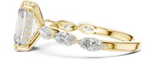Radiant Princess Cut Diamond Ring