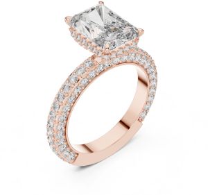 Radiant Princess Halo Diamond Ring