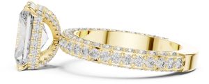 Radiant Princess Halo Diamond Ring