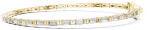 Slim Emerald Diamond Tennis Bracelet