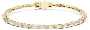 Slim Emerald Diamond Tennis Bracelet