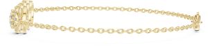 Trio Halo Diamond Chain Bracelet