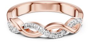 Twisted Diamond Band Ring