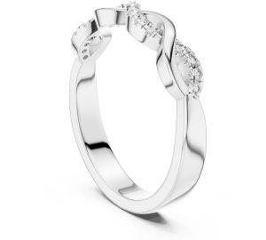 Twisted Diamond Band Ring