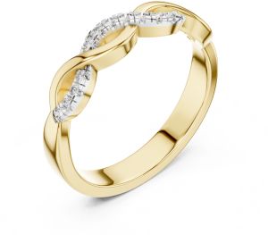 Twisted Diamond Band Ring