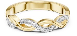 Twisted Diamond Band Ring