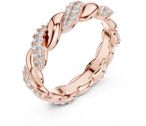 Twisted Diamond Eternity Wedding Ring