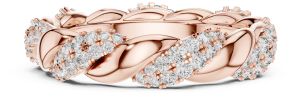 Twisted Diamond Eternity Wedding Ring